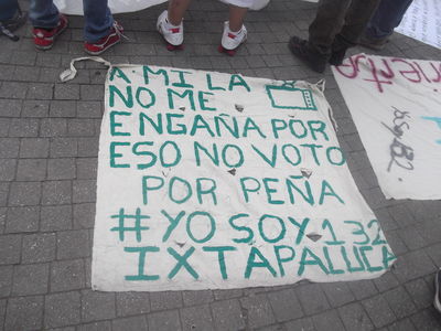 ManifestaciÃ³n Anti PeÃ±a Nieto en Texcoco 22/7/2012
