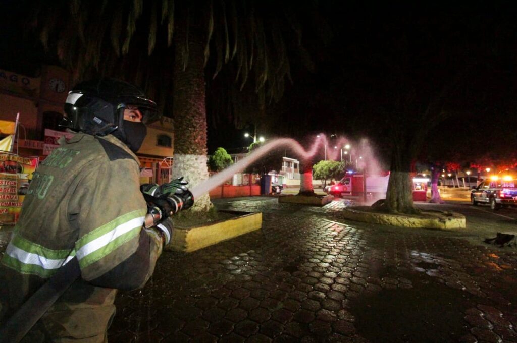 tex sanitiza espacio publico